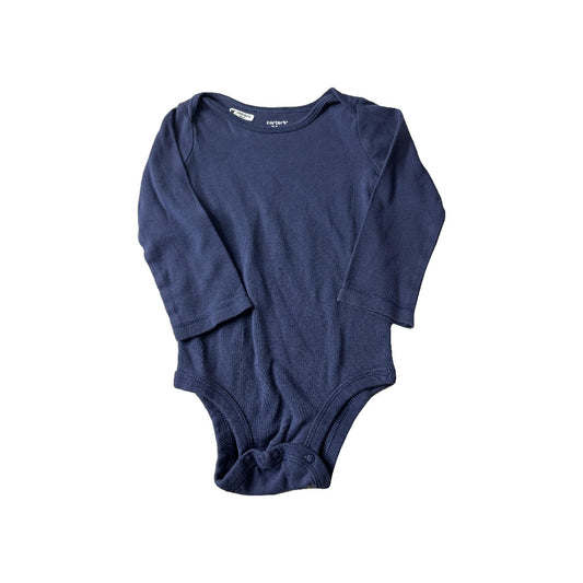 Carters Unisex Navy Blue Onesie Size: 24 months Navy Blue