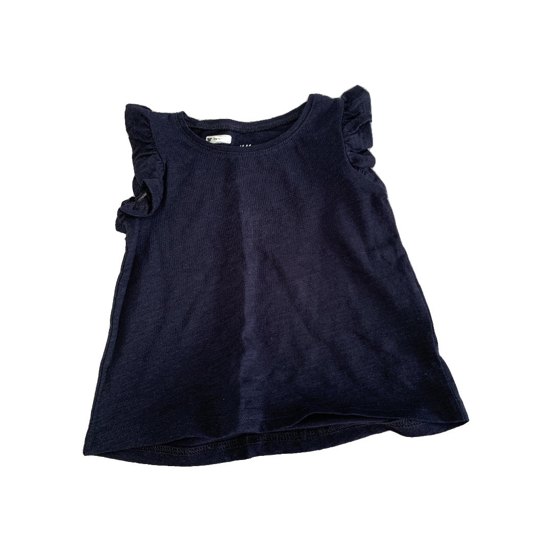 H&M Girls Navy Blue Shirt Size: 2T Navy Blue