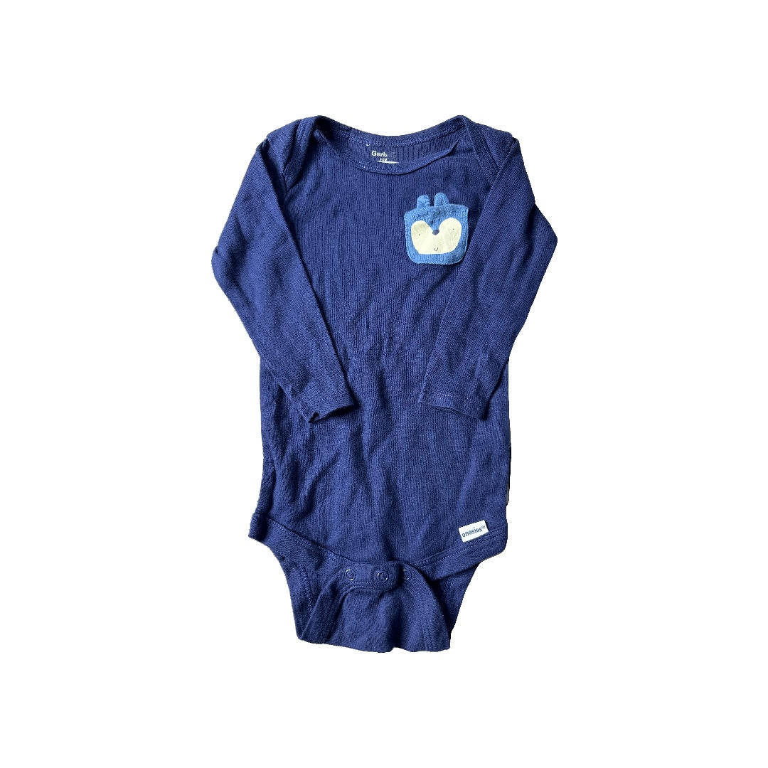 Gerber Unisex Navy Blue Onesie Size: 6-9 months Navy Blue