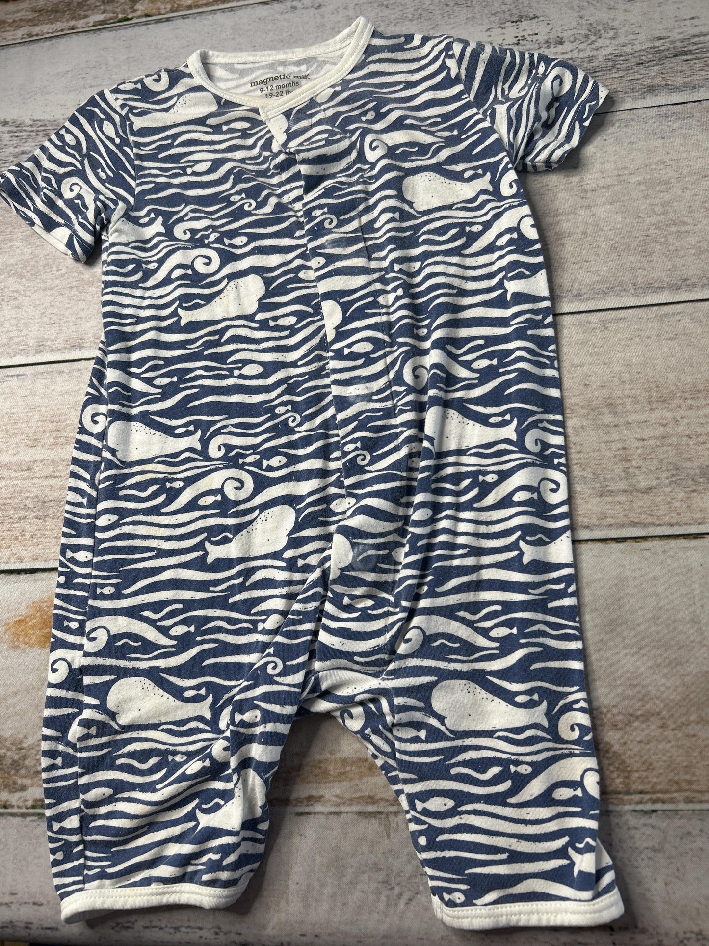 Boys Navy Blue Romper Size: 9-12 Months Navy Blue