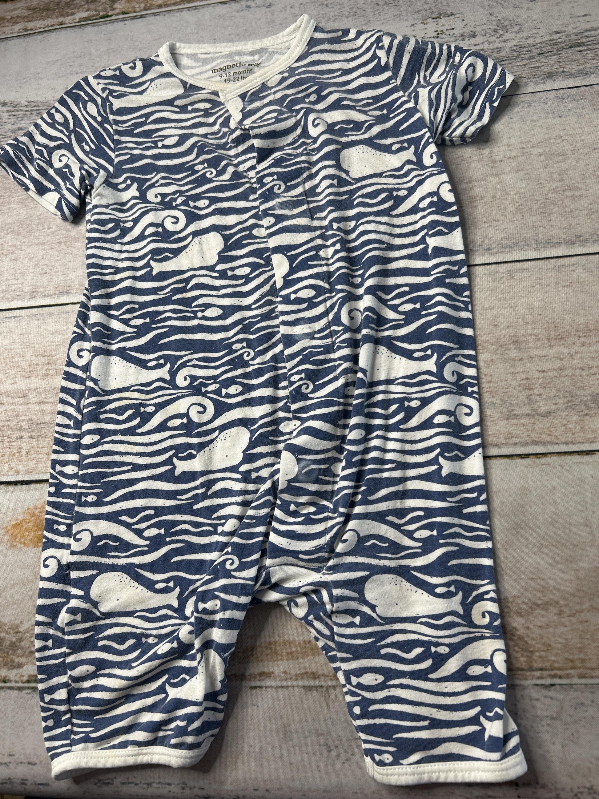 Boys Navy Blue Romper Size: 9-12 Months Navy Blue