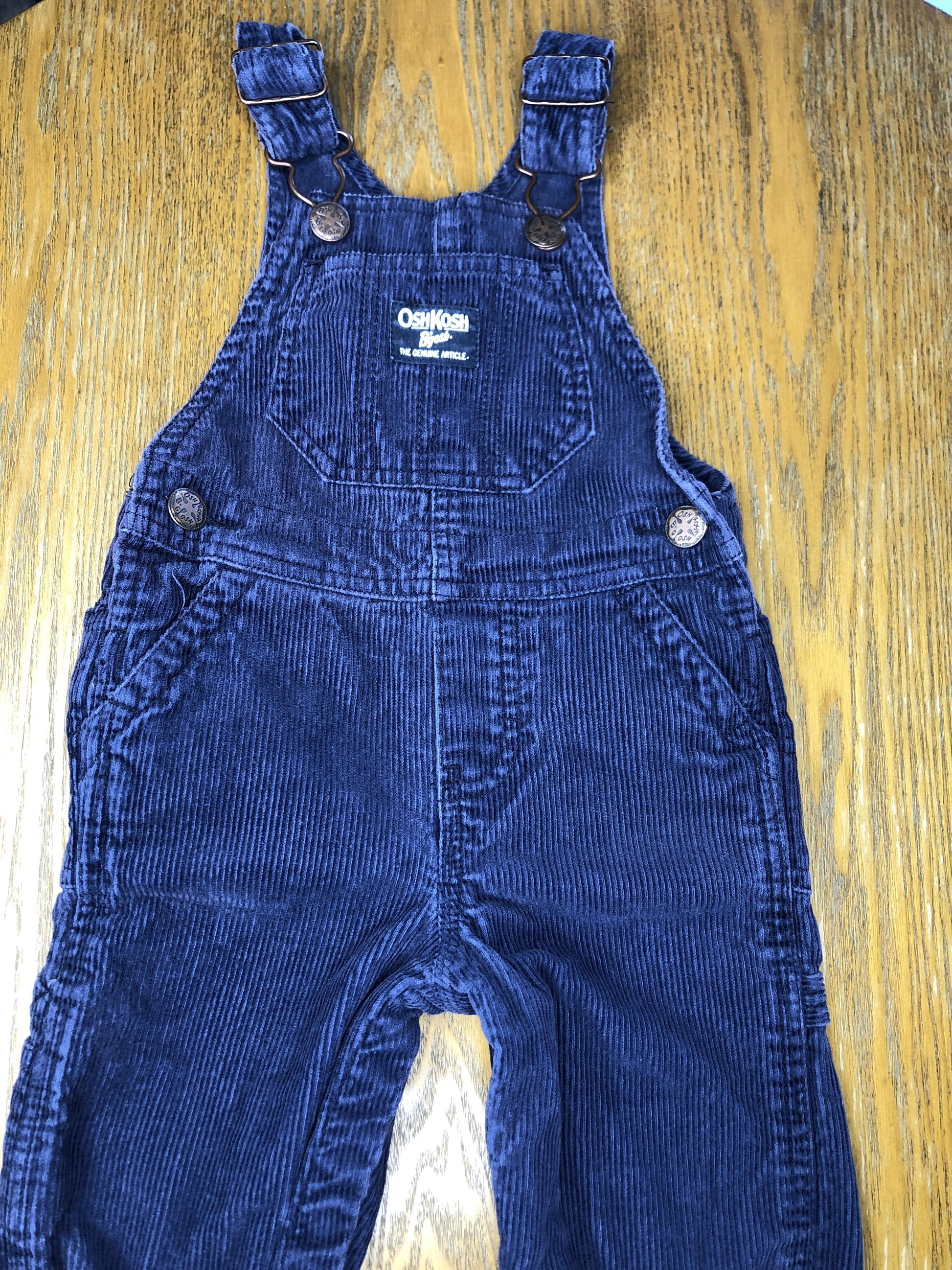 OshKosh Boys Navy Blue Overalls Size: 6-12 months Navy Blue