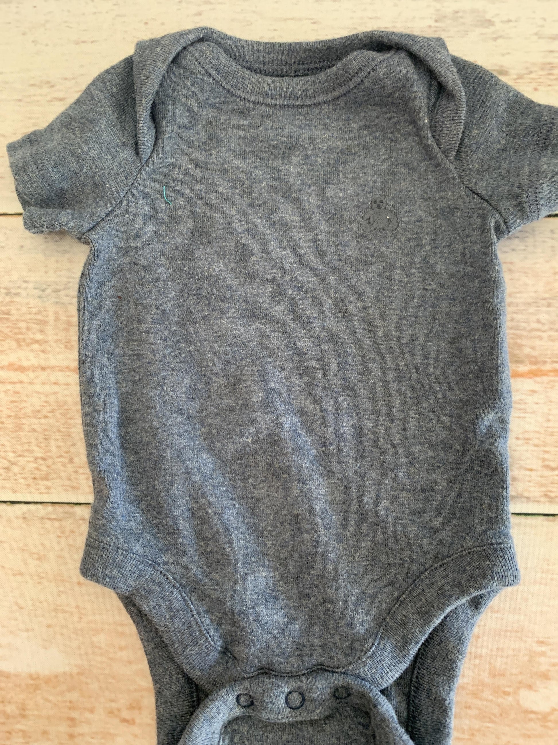 Boys Navy Blue Onesie Size: Newborn Navy Blue