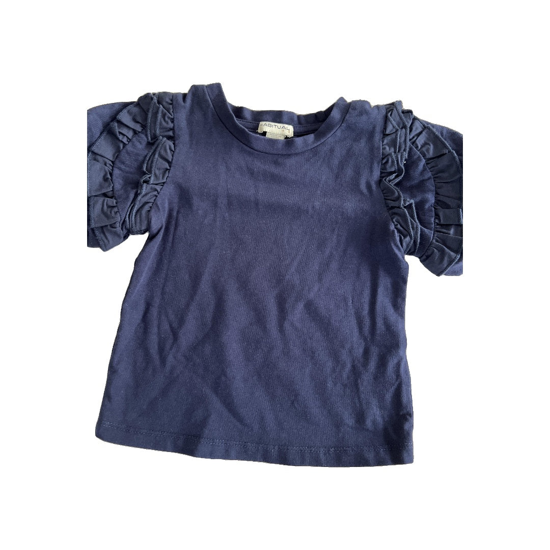 Habitual Girls Navy Blue T-Shirt Size: 2T Navy Blue