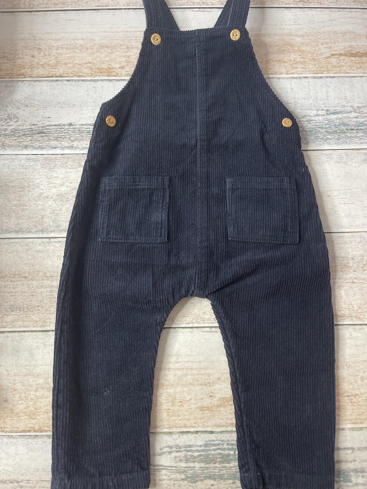 H&M Boys Navy Blue Button Down Short Sleeve Size: 18 months Navy Blue