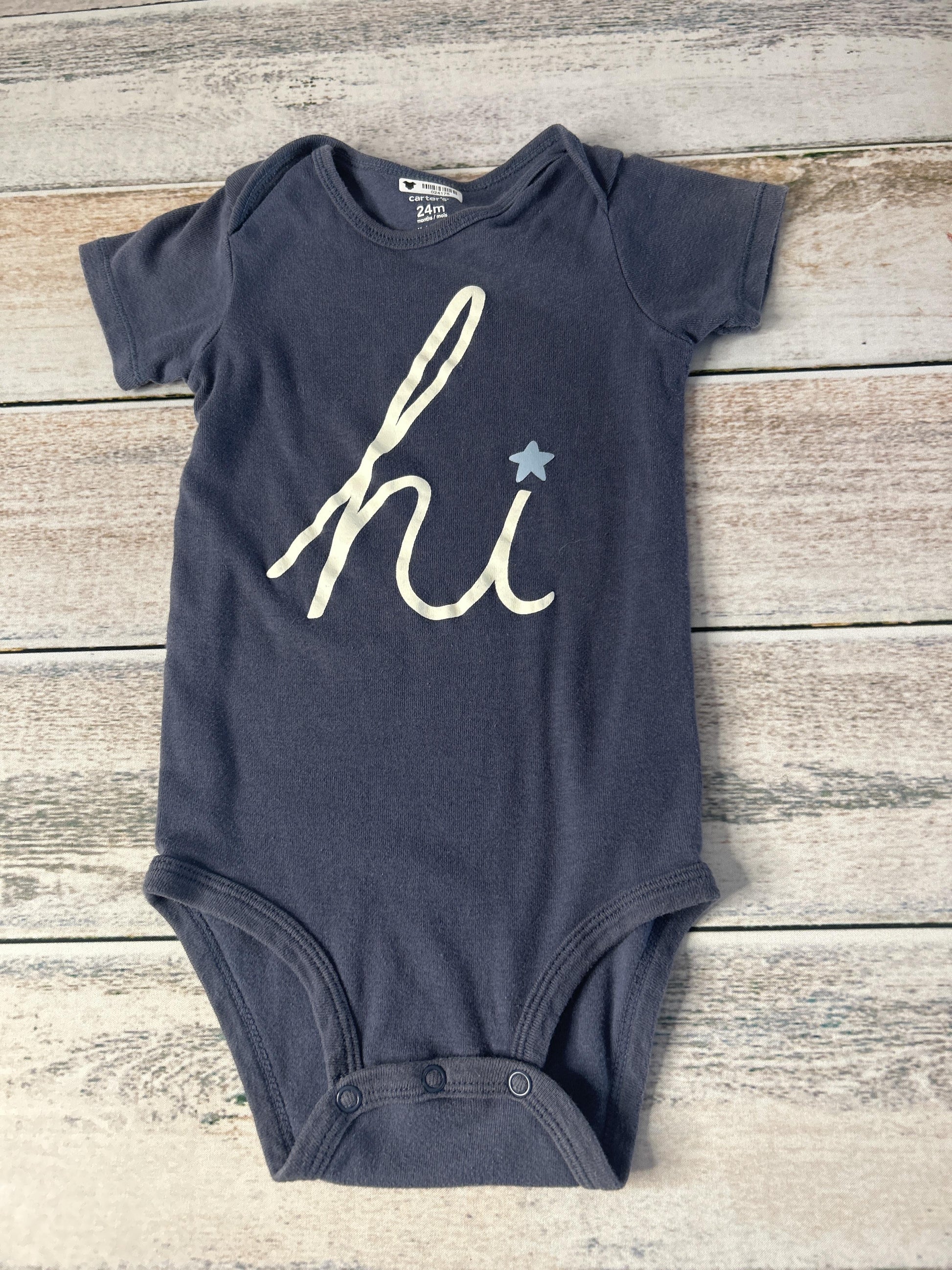 Unisex Navy Blue Onesie Size: 24 Navy Blue