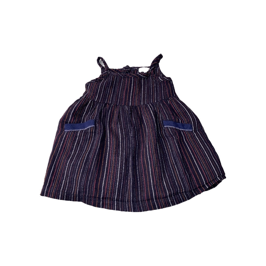 Splendid Girls Navy Blue Dress Size: 6-12 months Navy Blue