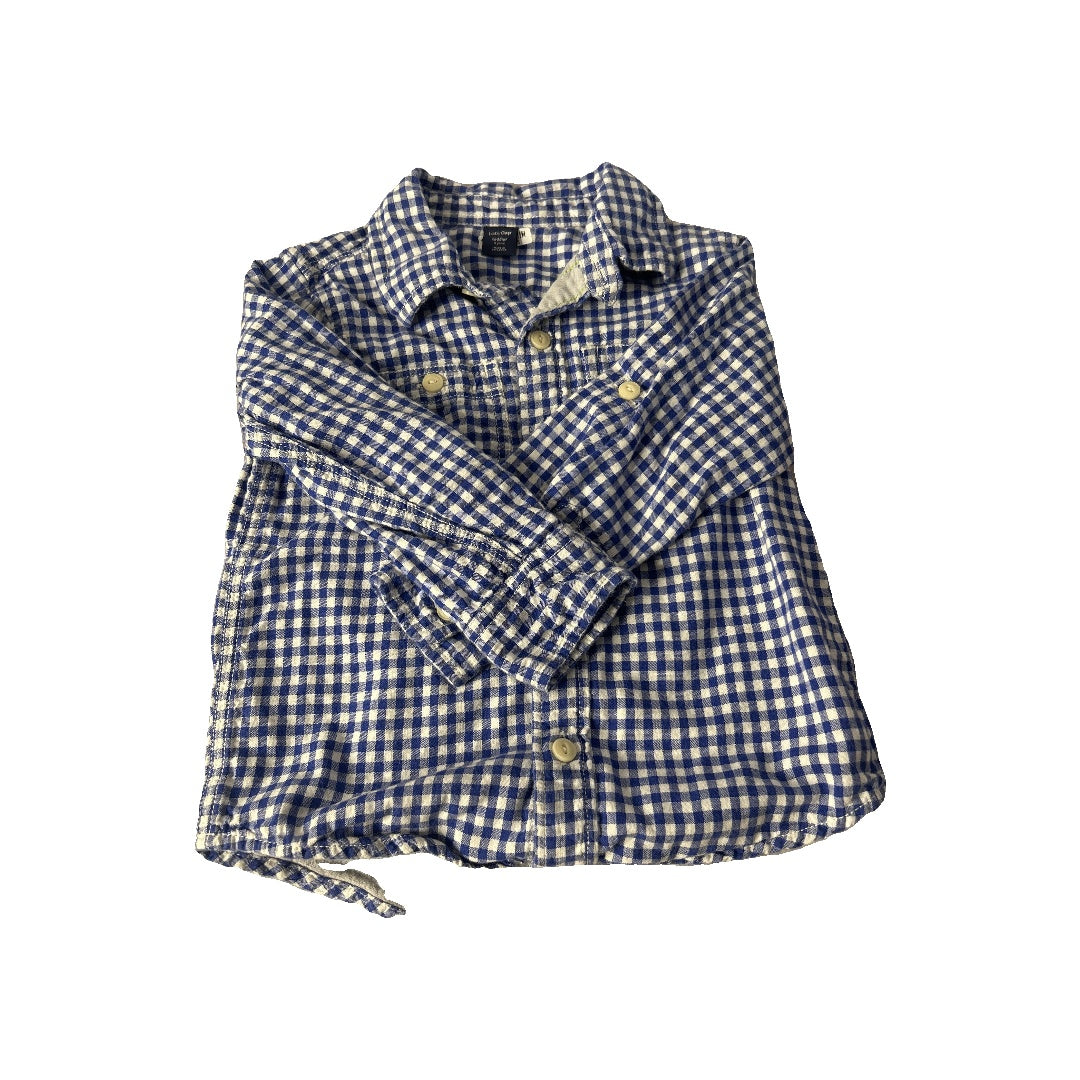 Boys Navy Blue Long Sleeve Shirt Size: 3T Navy Blue