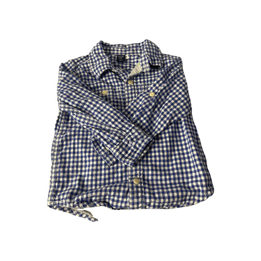 Boys Navy Blue Long Sleeve Shirt Size: 3T Navy Blue