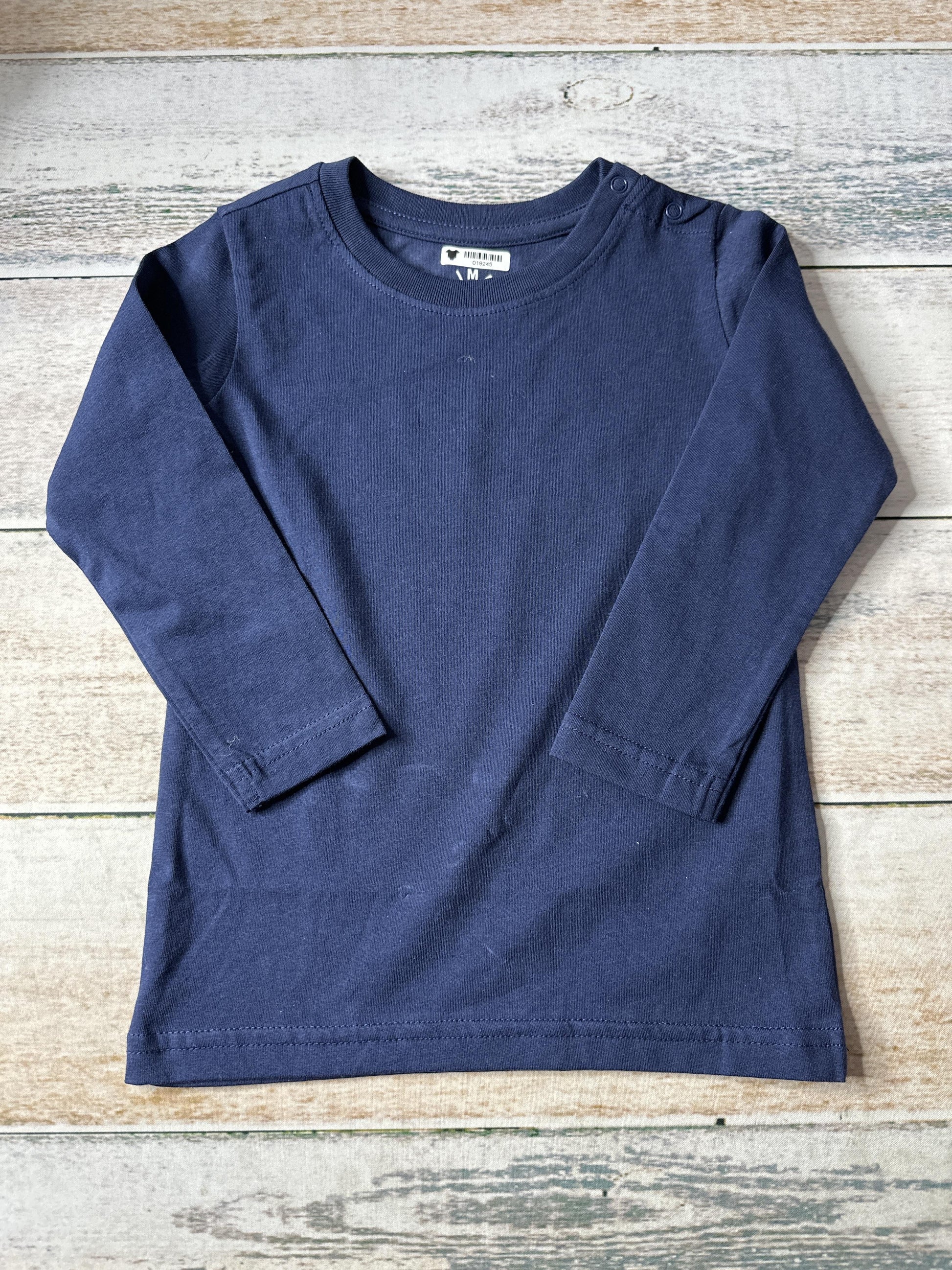 Primary Boys Navy Blue Long Sleeve T-Shirt Size: 18-24 months Navy Blue