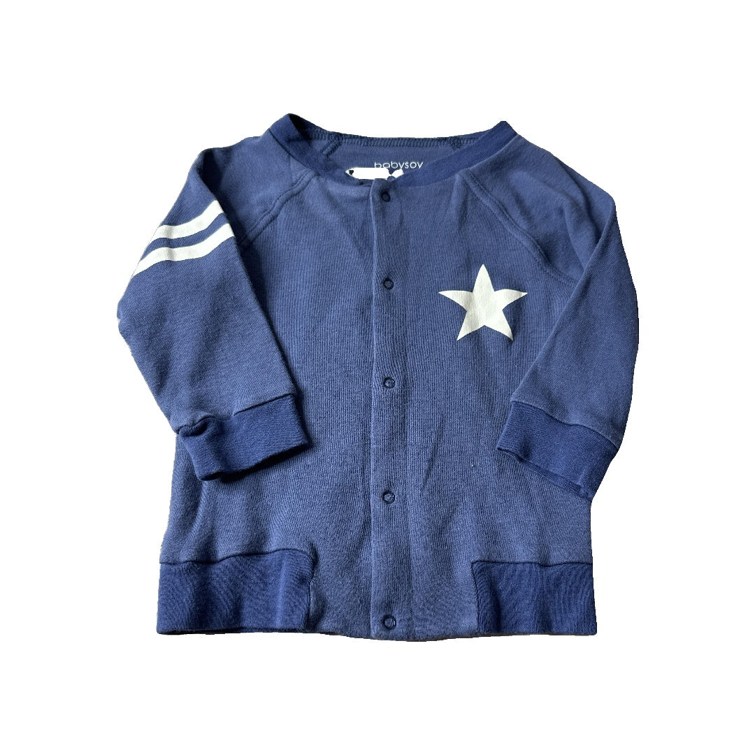 Babysoy Boys Navy Blue Sweater Size: 2T Navy Blue