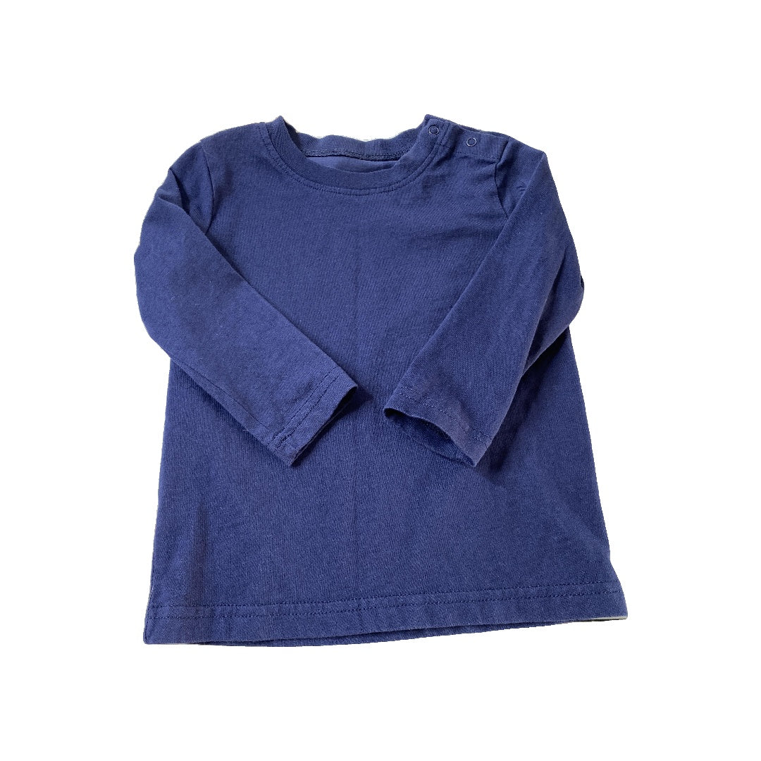 Primary Unisex Navy Blue Long Sleeve Shirt Size: 12-18 months Navy Blue