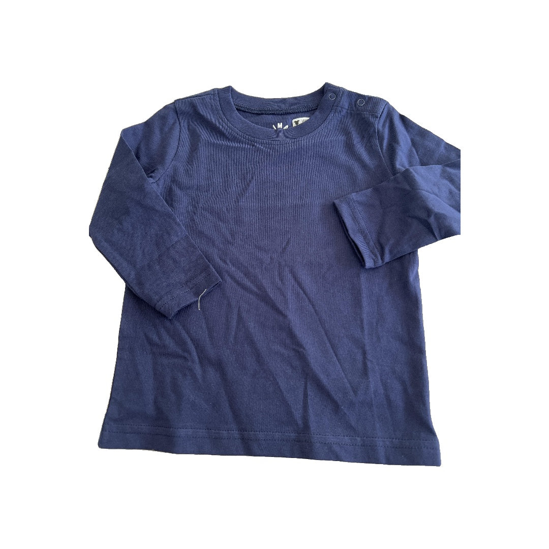 Primary Boys Navy Blue Long Sleeve Shirt Size: 12-18 months Navy Blue
