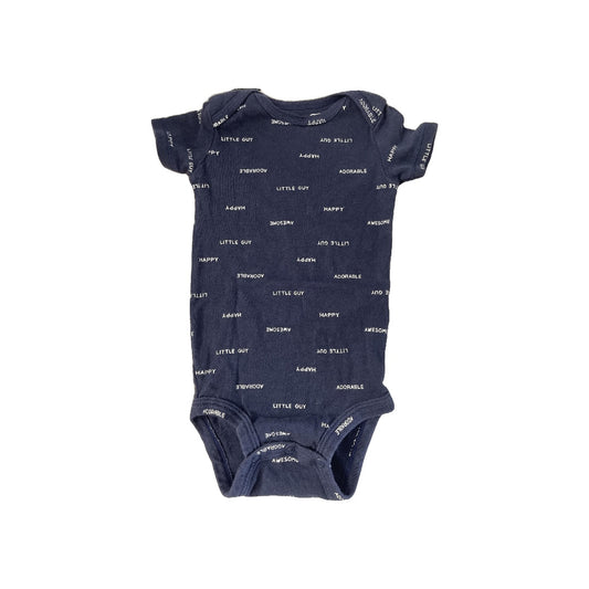 Carters Boys Navy Blue Onesie Size: 12 months Navy Blue