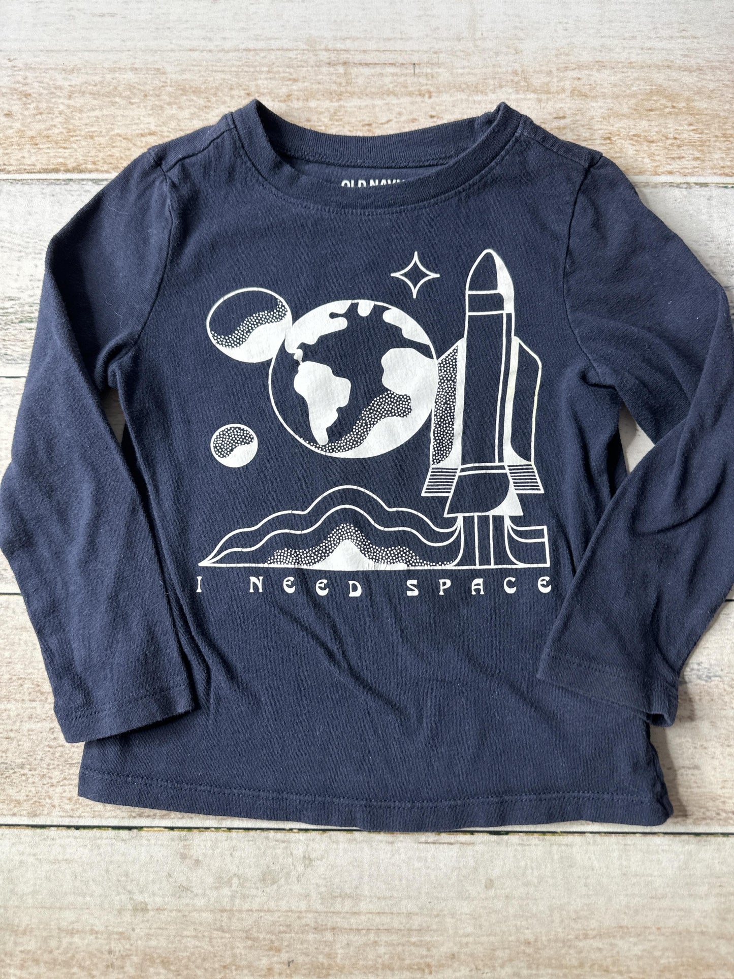 Old Navy Unisex Navy Blue Long Sleeve T-Shirt Size: 4T Navy Blue