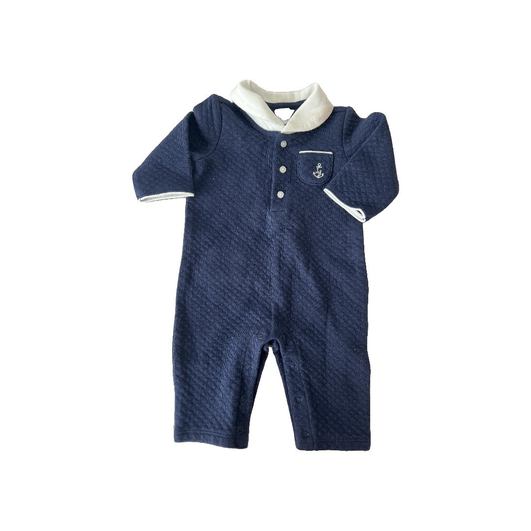 Janie and Jack Boys Navy Blue Long Sleeve Outfit Size: 0-3 months Navy Blue