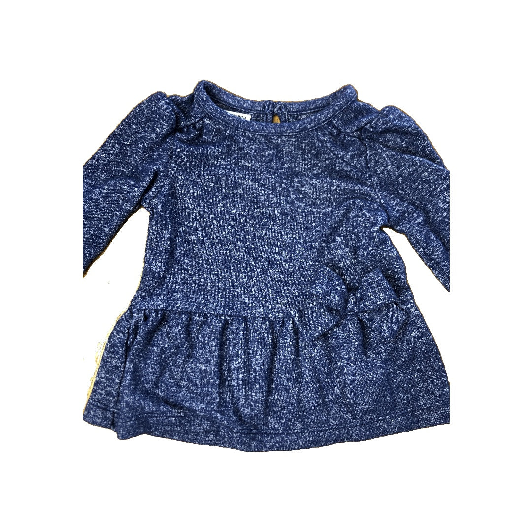 Carters Girls Navy Blue Long Sleeve T-Shirt Size: 3-6 months Navy Blue