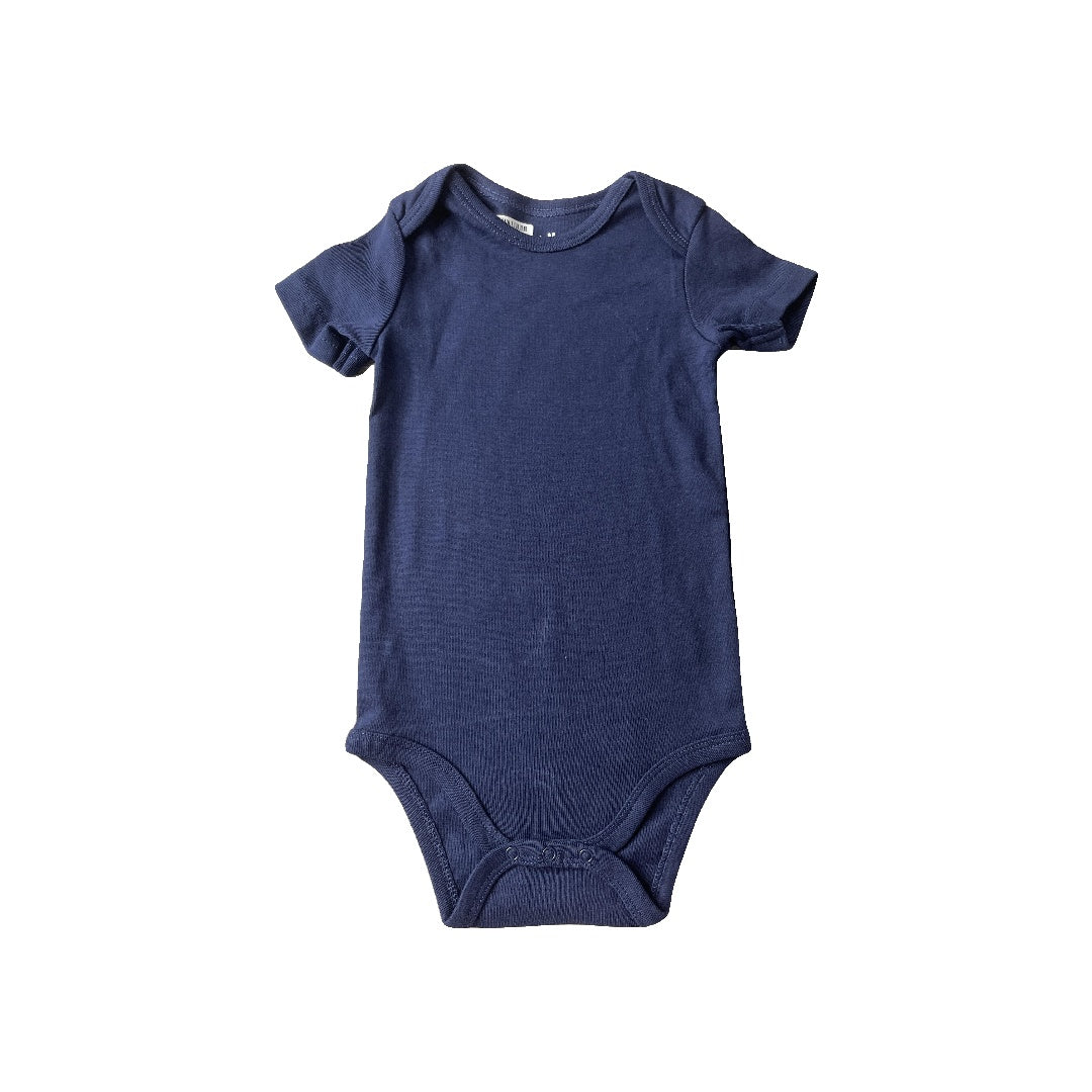Primary Unisex Navy Blue Onesie Size: 18 months Navy Blue