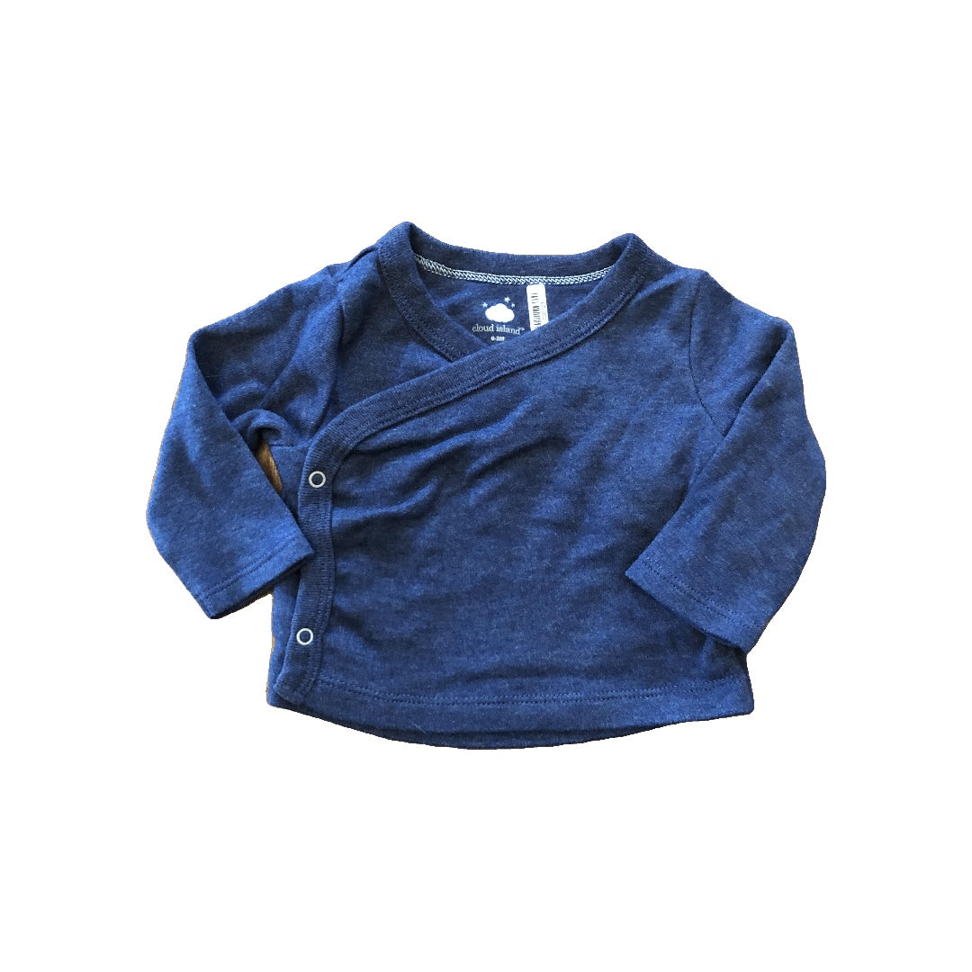 Cloud Island Boys Navy Blue Shirt Size: 0-3 months Navy Blue