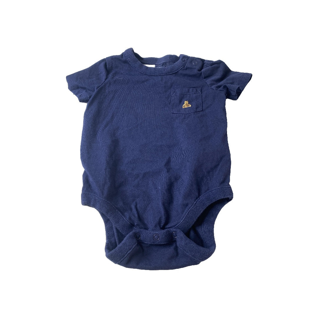 Gap Boys Navy Blue Onesie Size: 3-6 months Navy Blue