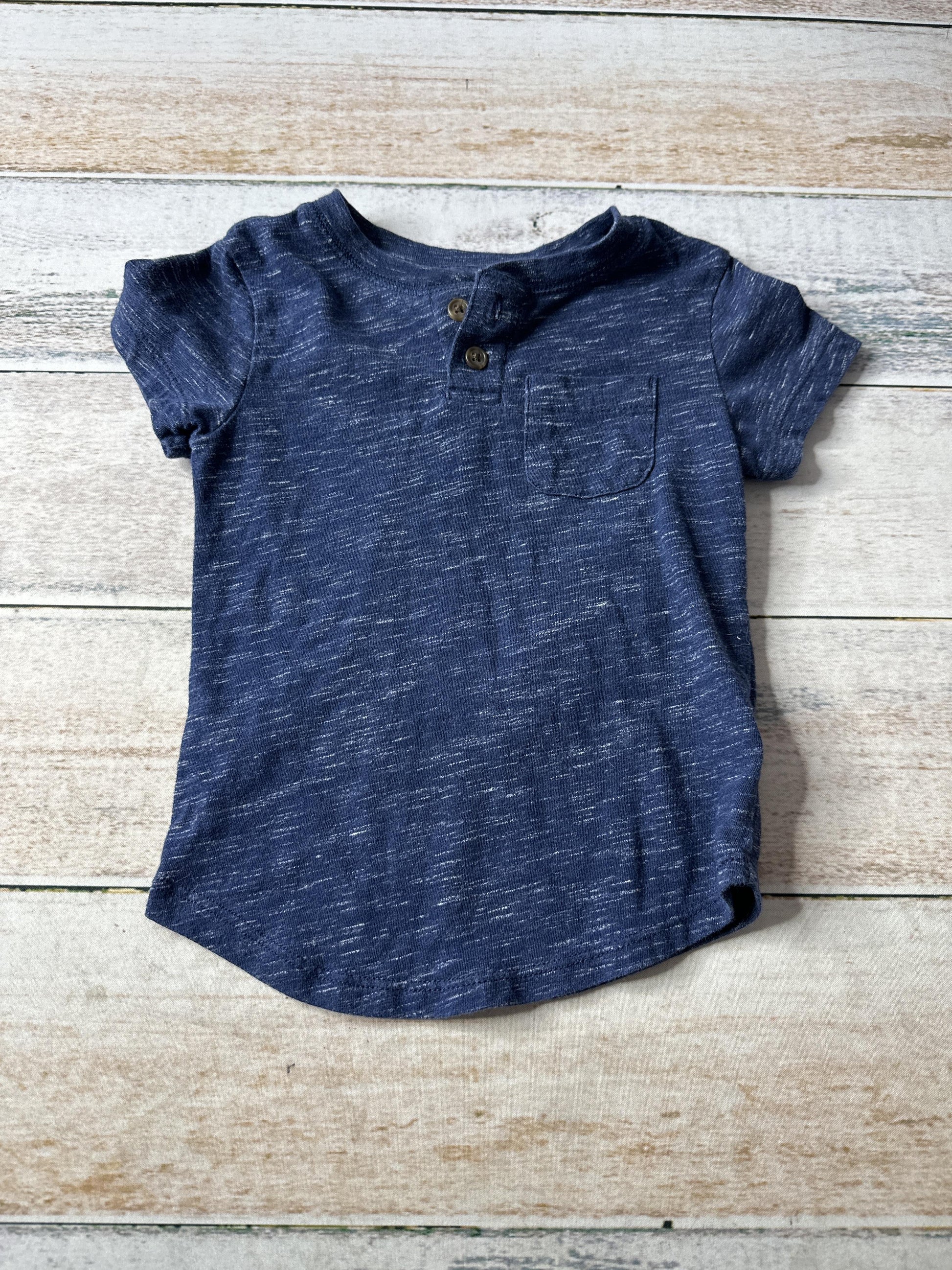 Cat & Jack Unisex Navy Blue T-Shirt Size: 18 months Navy Blue