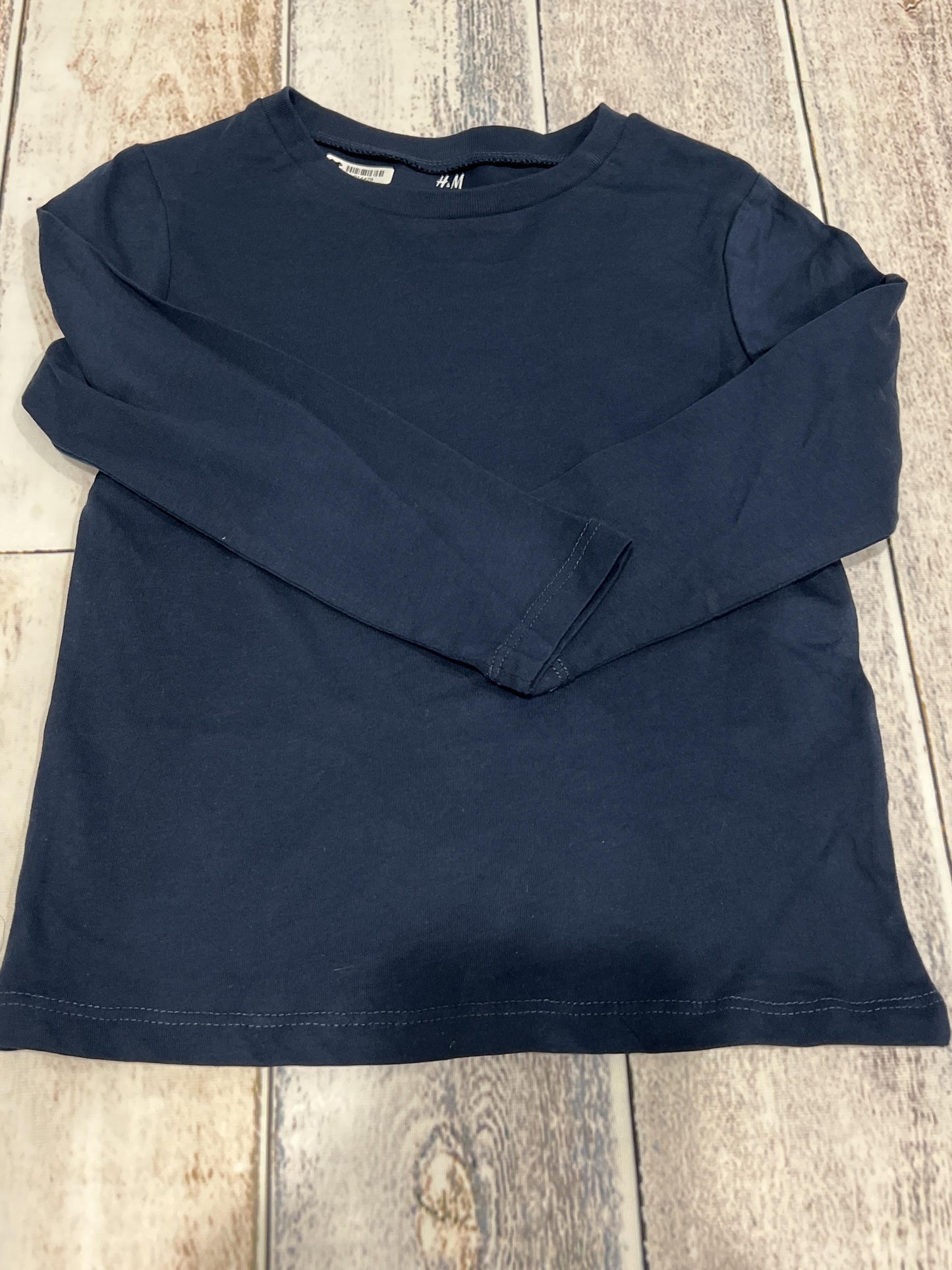 H&M Boys Navy Blue Long Sleeve Shirt Size: 3T Navy Blue