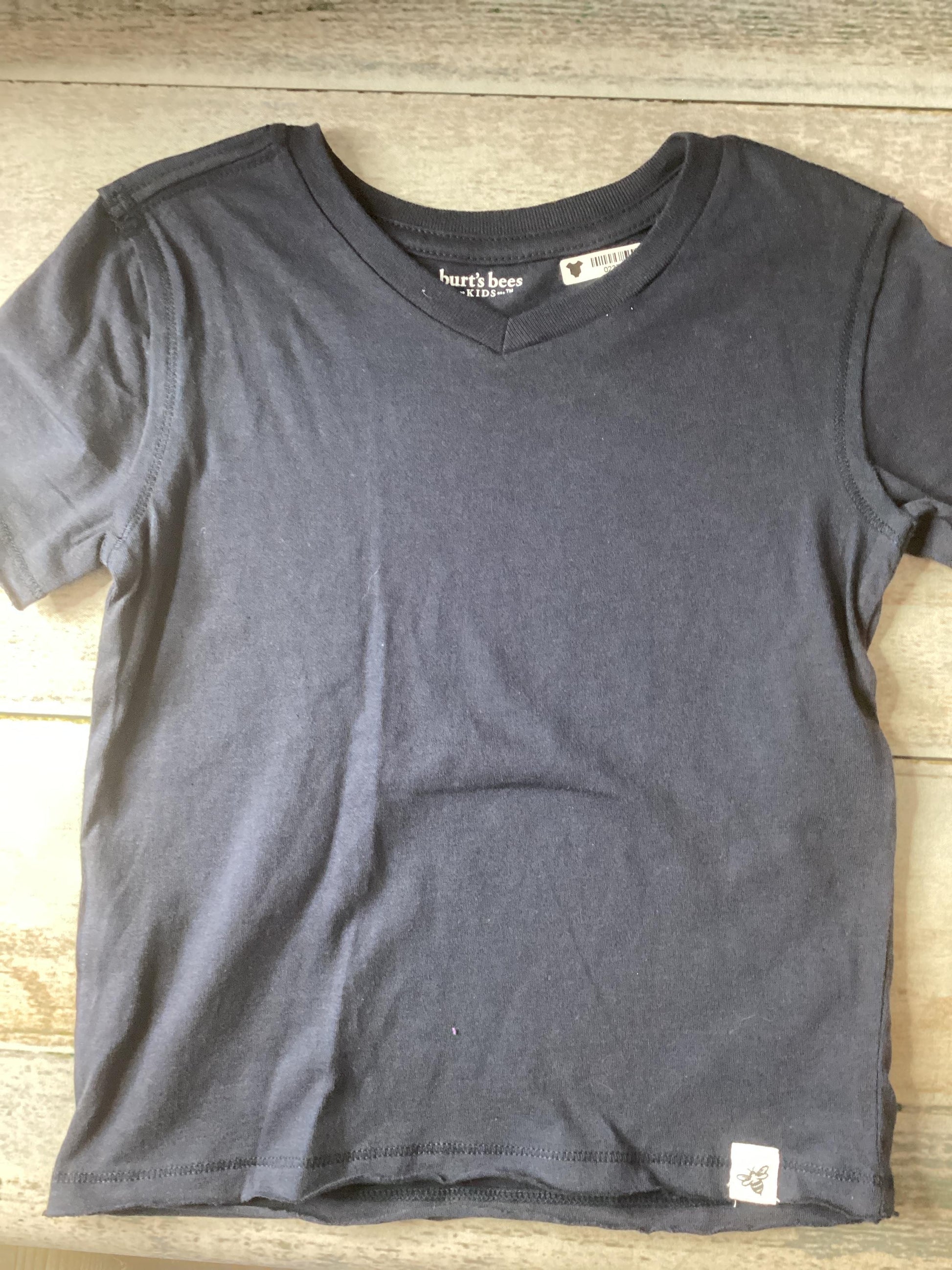 Unisex Navy Blue Button Down Short Sleeve Size: 3T Navy Blue