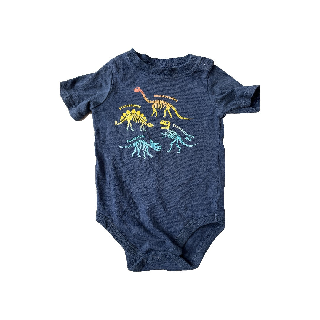 Garanimals Boys Navy Blue Onesie Size: 12 months Navy Blue