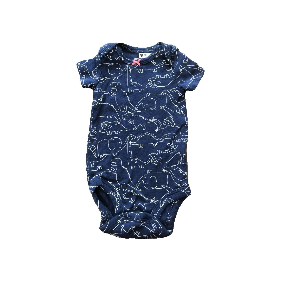 Carters Girls Navy Blue Onesie Size: 3 months Navy Blue