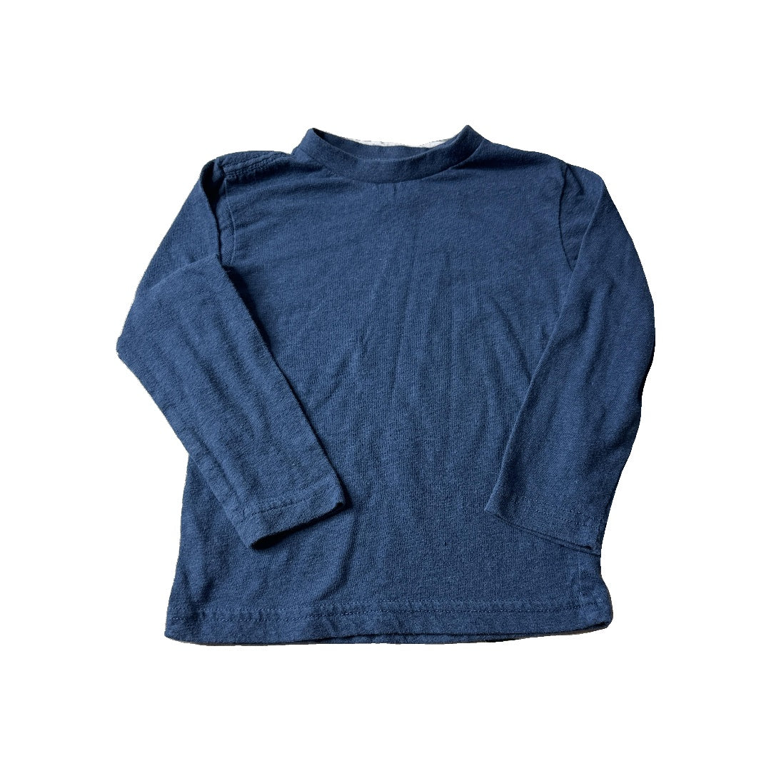 Tucker + Tate Boys Navy Blue Long Sleeve Shirt Size: 2T Navy Blue