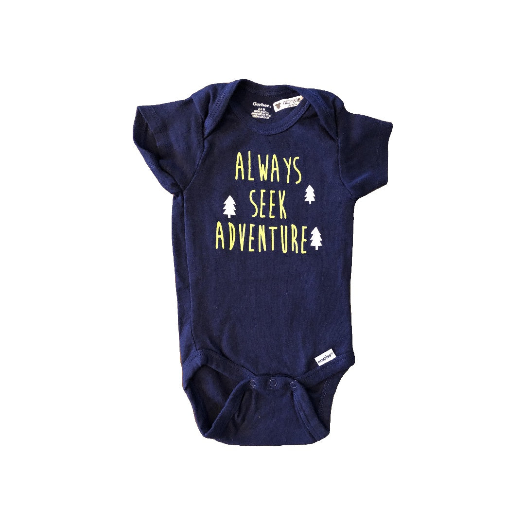 Gerber Childrenswear Unisex Navy Blue Onesie Size: 3-6 months Navy Blue