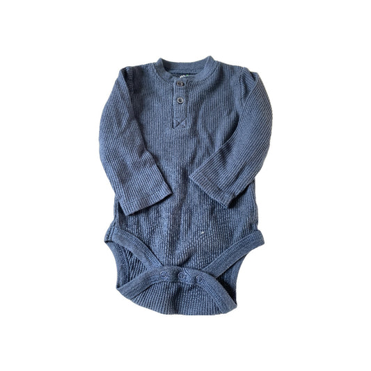 Chick Pea Boys Navy Blue Onesie Size: 3-6 months Navy Blue
