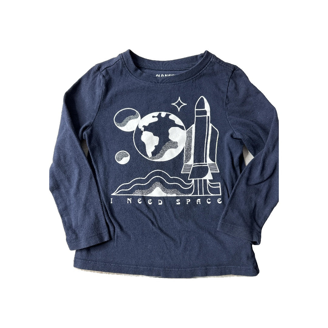 Old Navy Unisex Navy Blue Long Sleeve T-Shirt Size: 4T Navy Blue