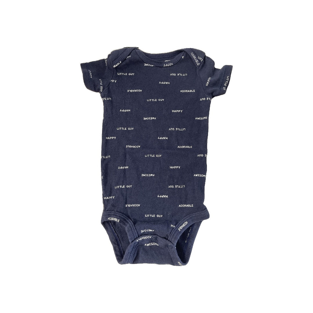 Carters Boys Navy Blue Onesie Size: 12 months Navy Blue