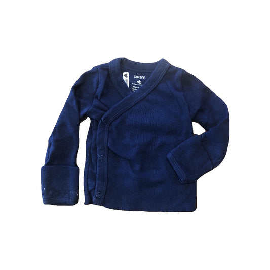 Carters Boys Navy Blue Shirt Size: Newborn Navy Blue