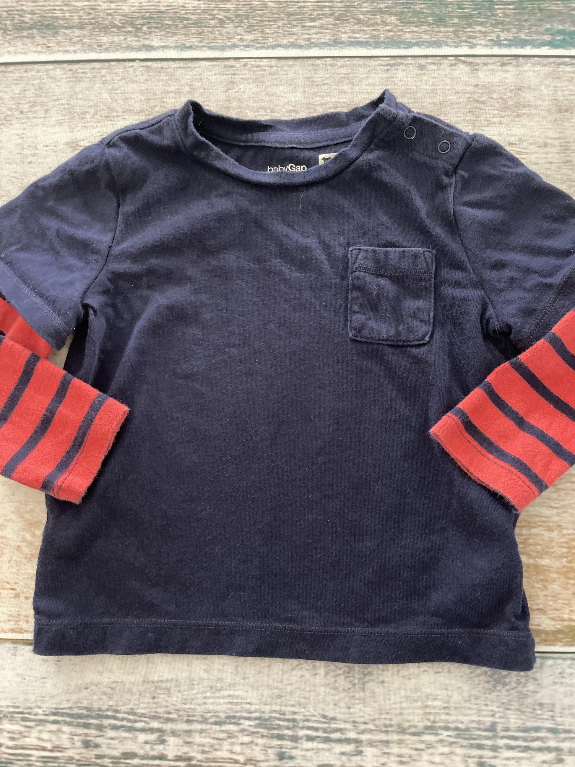 Gap Boys Navy Blue Long Sleeve T-Shirt Size: 18-24 months Navy Blue