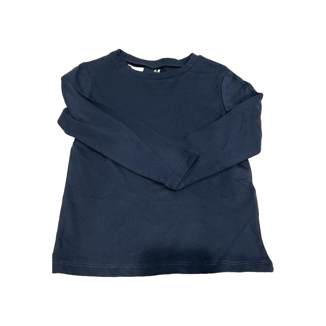 H&M Boys Navy Blue Long Sleeve Shirt Size: 3T Navy Blue