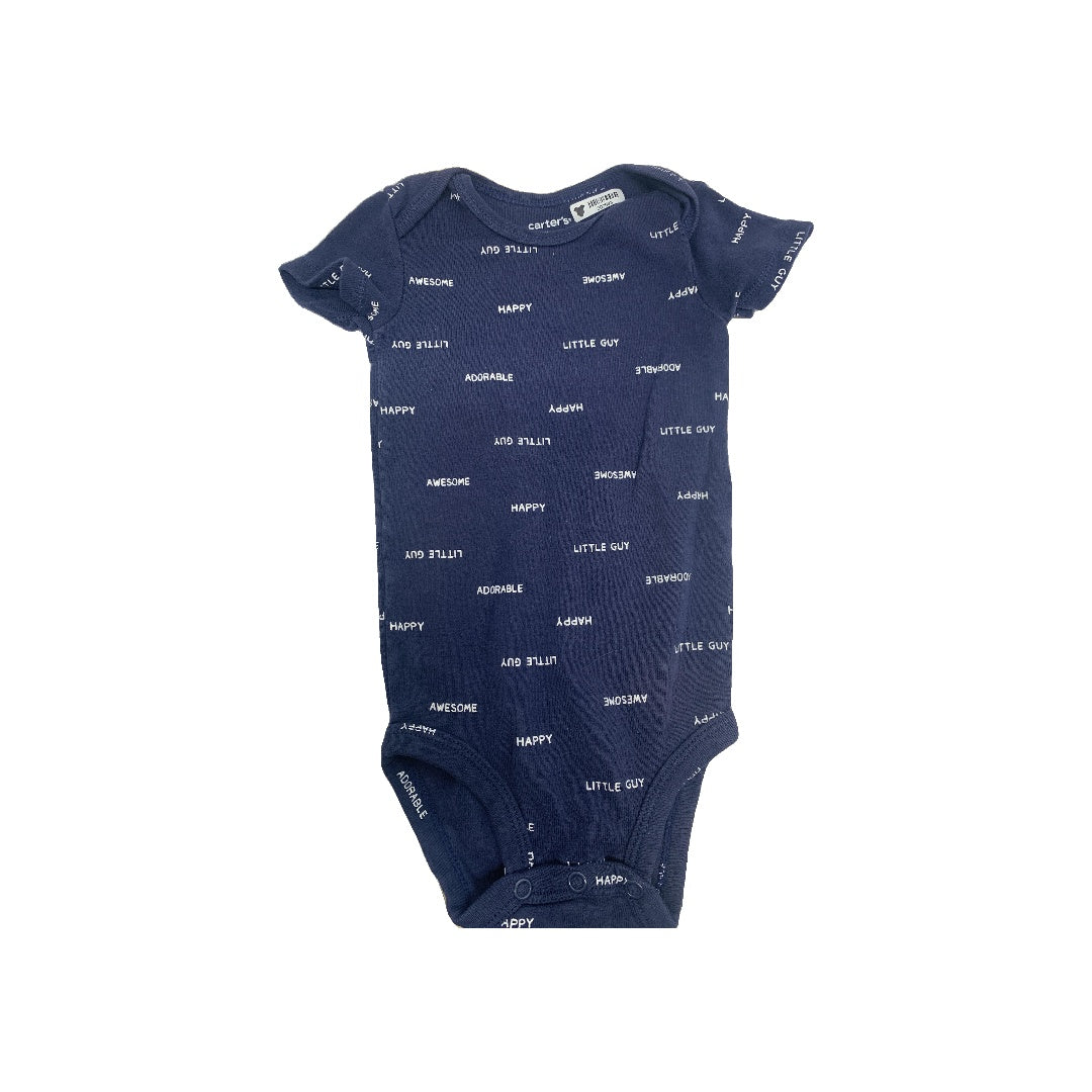 Carters Boys Navy Blue Onesie Size: 9 months Navy Blue