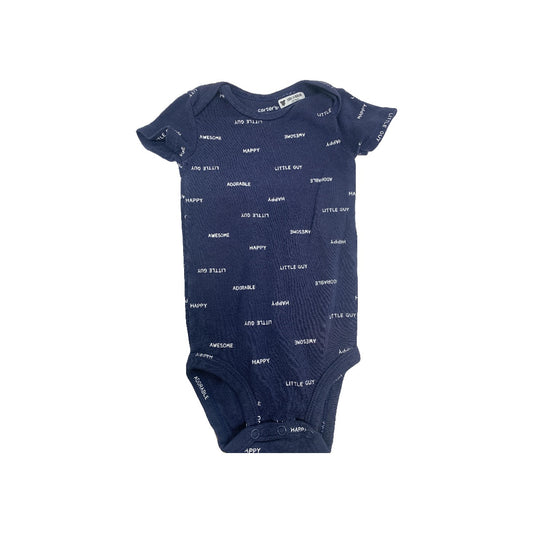 Carters Boys Navy Blue Onesie Size: 9 months Navy Blue