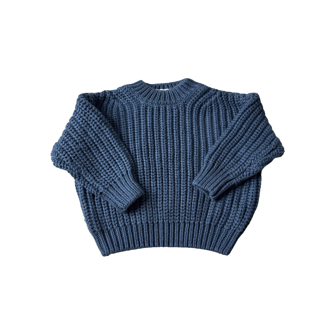 Goumi Unisex Navy Blue Sweater Size: 6-12 months Navy Blue