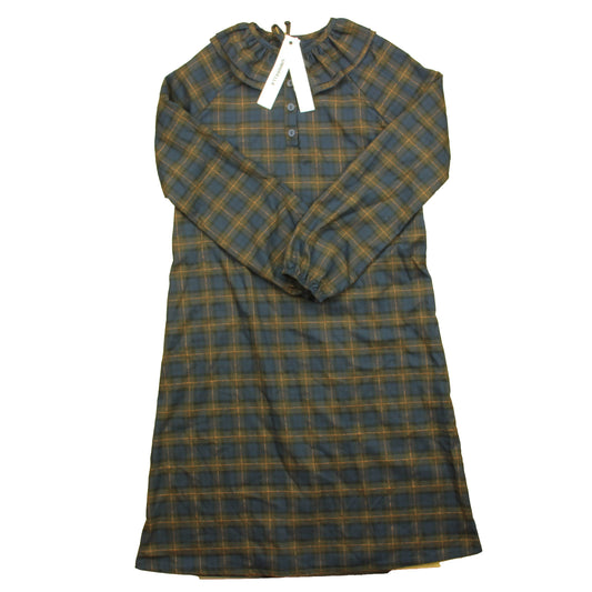 The Umbrella Academy Girls Navy | Brown Plaid Dress Size: 14 Years Navy | Brown Plaid