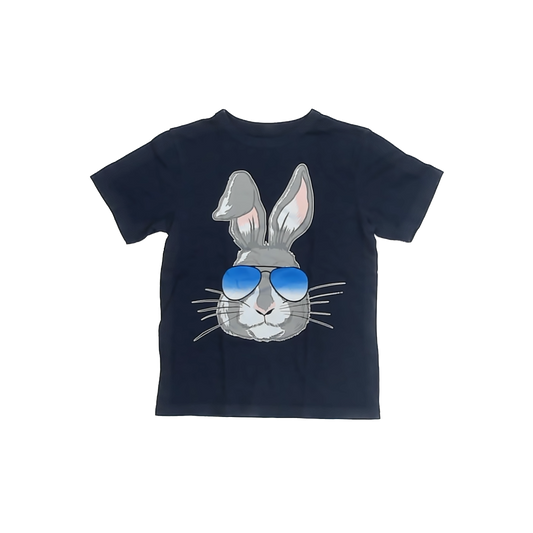 Children's Place Boys Navy Bunny T-Shirt Size: 5-6 Years Navy Bunny