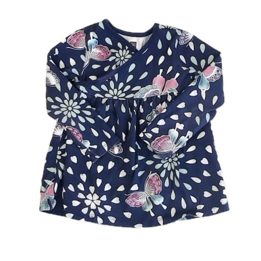 Tea Collection Girls Navy Butterflies Dress Size: 18-24 Months Navy Butterflies