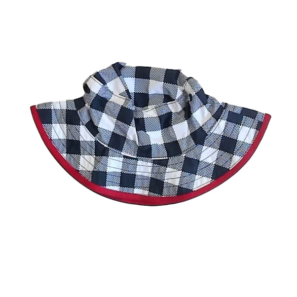Gymboree Boys Navy Check Sun Hat Size: 12-24 Months Navy Check