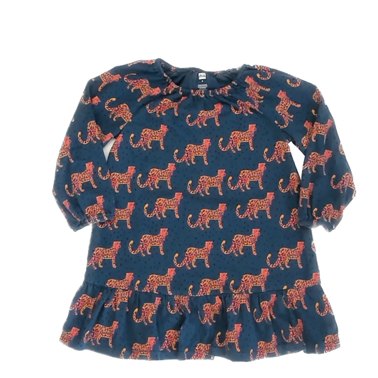 Tea Collection Girls Navy | Cheetahs Dress Size: 5T Navy | Cheetahs