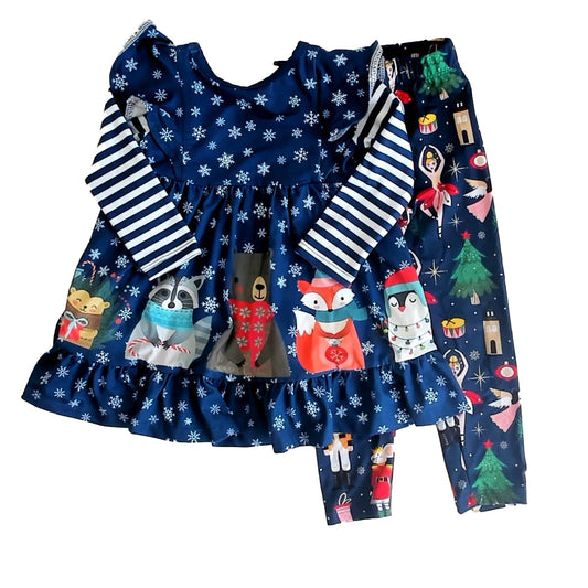 Little Millie Girls Navy Christmas Apparel Sets Size: 12-18 Months Navy Christmas