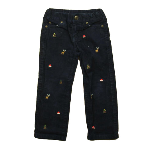 Janie and Jack Boys Navy Christmas Corduroy Pants Size: 3T