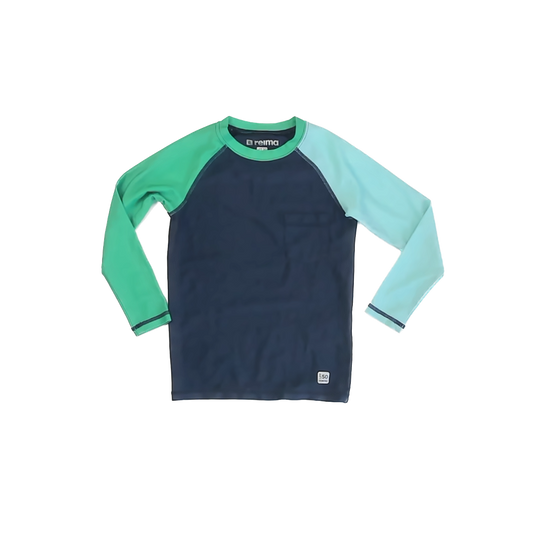 Reima Boys Navy Colorblock Rashguard Size: EU 104 (4T) Navy Colorblock