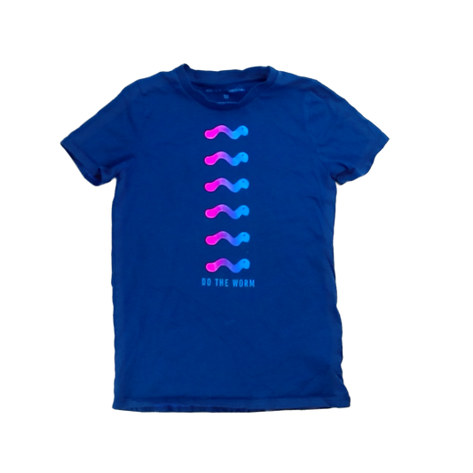 Rockets Of Awesome Girls Navy | Colored Worms Short Sleeve Shirt Size: 10 Years Navy | Colored Worms