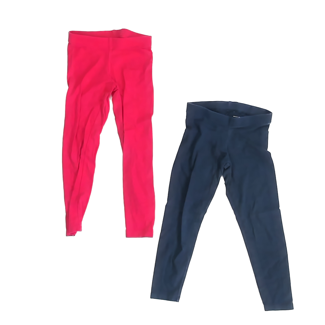 Member's Mark Girls Navy | Dark Pink Leggings Size: 4-5T Navy | Dark Pink